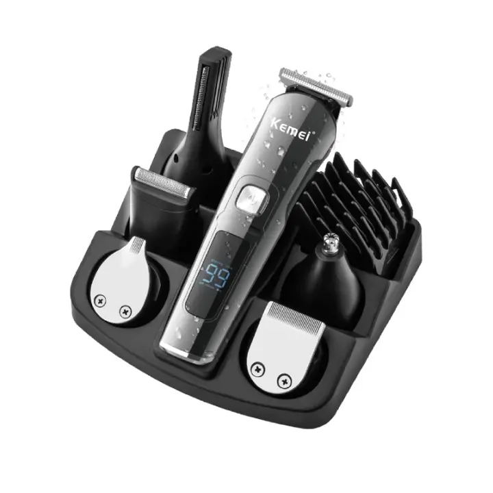 Kemei-cortadora de pelo profesional multifunción para hombre, máquina de afeitar eléctrica 6 en 1, resistente al agua, Kit de aseo, KM-8508 - 1