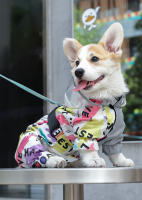 HOOPET-chubasquero para perro, abrigo impermeable de cuatro patas para las cuatro estaciones, Corgi, Teddy, perros pequeños y medianos, chubasquero para mascotas con almohadilla de remolque - details 3