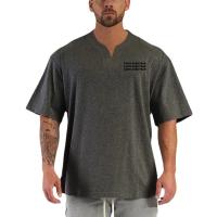 Camiseta de Deportiva de Algodón para Hombres Cuello Redondo, Manga Corta, Impresión Gráfica, Perfecta para Primavera/Verano, Lavable en Máquina - details 4