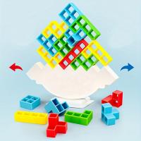 Juego de apilamiento de 2x48 piezas Stack Attack, juego de tablero de bloques de equilibrio viralinteractivo para noches de juego familiar - details 4