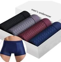 Ropa Interior de Fibra Ultrafina de Bambú Empaquetado de 4 Piezas Ropa Interior Elástica de Compresión para Hombres - details 1