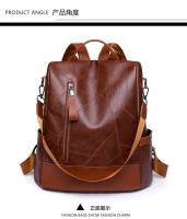 Mochila antirrobo de cuero vintage para mujer, mochila de trabajo de gran capacidad, mochila de hombro informal para mujer - details 21