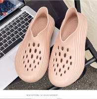 Zapatillas deportivas al aire libre material EVA suela gruesa aumentando la marea verano playa baotou agujero zapatos nuevos hombres y mujeres - details 17