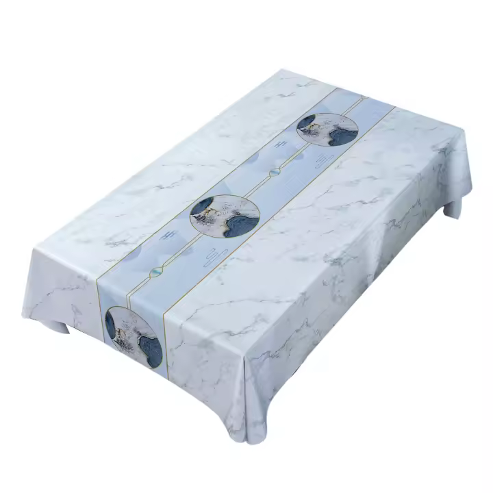 Mantel de vinilo resistente para mesa de reunión de café, almohadilla para bodas, fiesta de cumpleaños, Baby Shower - 1