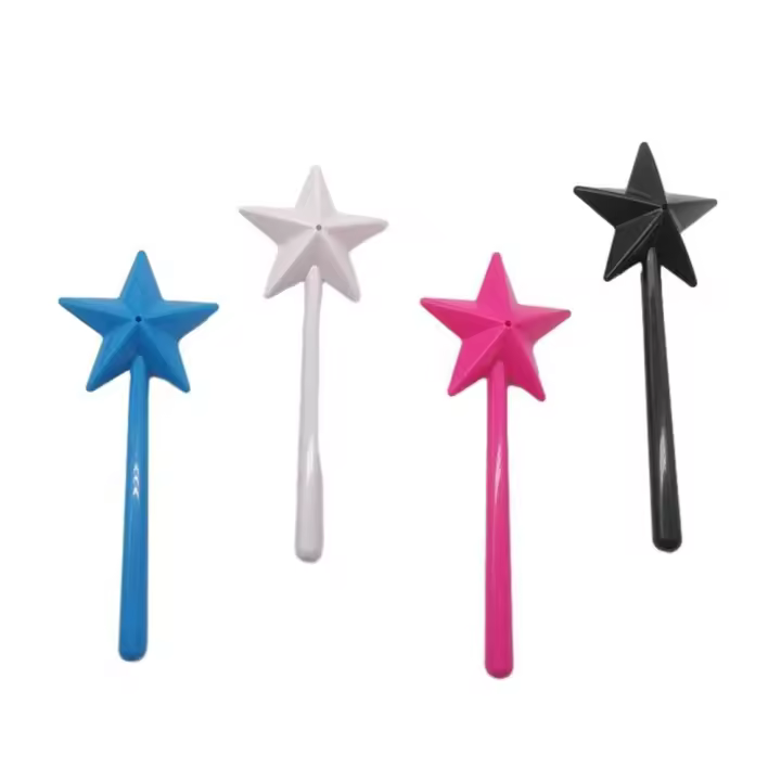 Salero de plástico con diseño de varita mágica de estrella de mano larga, tarro de condimento, utensilios, contenedor de condimentos, cocina y comedor - 1