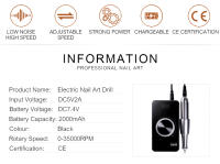 KADS-taladro eléctrico para uñas, máquina pulidora portátil recargable, con batería, para pulir y quitar uñas - details 1