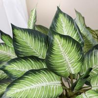 13 hojas artificiales de Scindapsus, elegantes y realistas hojas de plantas verdes falsas, plantas grandes de plástico simuladas - details 6