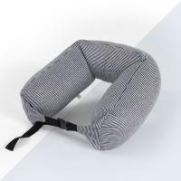 Almohada de viaje para el cuello en forma de U para el hogar, almohada de espuma con partículas suaves y flexibles, diseño de hebilla, almohada Lumbar para siesta de estilo japonés - details 7