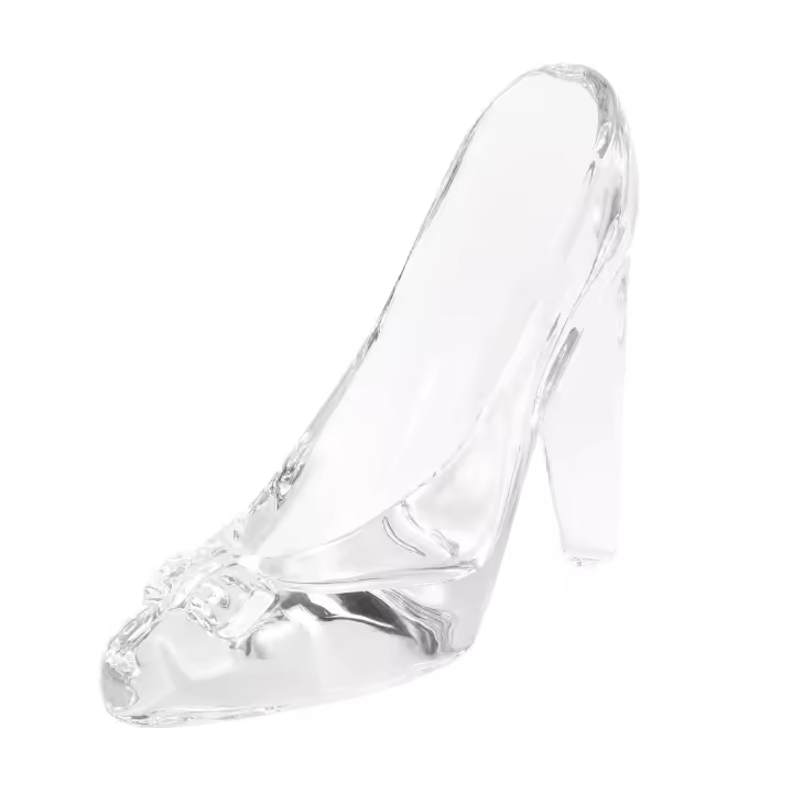 Zapatos de tacón alto de cristal para decoración del hogar, figuritas, miniaturas, adorno, regalo de cumpleaños, Cenicienta, boda - 1
