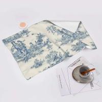 Toile De Jouy Toalla Algodón Francés Azul Marino Baño Ducha Deportes Yoga Toallas - details 79