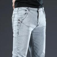 Jeans de Hielo de Moda para Hombres Pantalones de Denim Deslavados Retro con Estilo para Otoño - details 12
