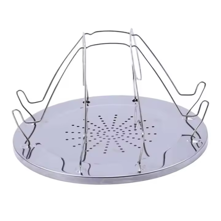 Tostadora Tostadora simple de acero inoxidable Tostadora para acampar al aire libre, parrilla plegable portátil, estante para estufa multifuncional - 1