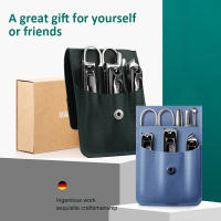 Conjuntos de manicura portátiles de alta calidad, kits de pedicura de acero inoxidable con cubierta de cuero colorida, herramienta de cuidado Personal - details 1
