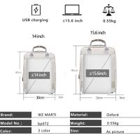Mochila impermeable para mujer, bolso elegante para ordenador portátil de 2023 pulgadas, con carga USB, a la moda, para negocios, 15,6 - details 2