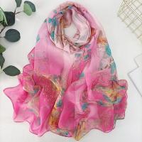 Verde Hierba mujeres elegante gasa Georgette Bandana bufanda verano playa protector solar fino Hijab - details 6