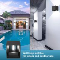 8 Piezas Aplique Pared Exterior/Interior 3000K Blanco cálido Aplique de Pared Ángulo de haz Ajustable Aplique Pared LED Impermeable - details 16