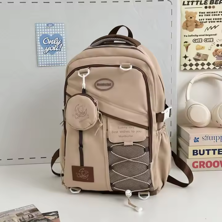 Mochila Universitaria de Gran Capacidad Estilo Coreano para Estudiantes de Secundaria y Universidad - 1
