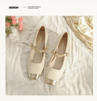 Tacones gruesos franceses de color a juego, pequeños y fragantes, solo zapatos de mujer, primavera y verano 2025, explosión Mary Jane, noche, brisa suave, tacones bajos. - details 15