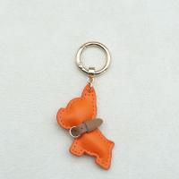 Llavero bonito de Bulldog Francés, colgador de perro de cuero PU con forma de perro, colgante de bolso de Bulldog de dibujos animados a la moda, coche para hombre - details 8
