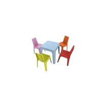 Julieta Set Infantil de 2 sillas y 1 Mesa para Interior, Exterior, jardín - Color Azul Cielo - details 5