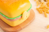 Fiambrera hamburgas, Tupper para niños, colegio, con 3 Compartimentos y Cubiertos,Apta para Microondas - details 19