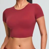 Camiseta corta de manga corta para mujer, camiseta de yoga, camiseta de entrenamiento físico - details 3