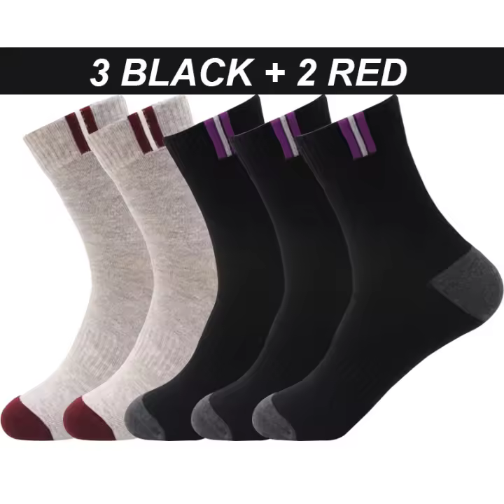 Calcetines desodorantes de alta calidad de algodón transpirable para hombre, talla grande 39-48, 5 pares - 1