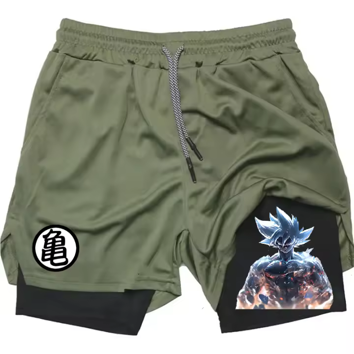 Pantalones Cortos de Verano para Hombres Versátiles, Secado Rápido, Estampado de Anime, Personalidad Casual Everyday - 1