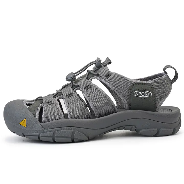 Sandalias de bolsillo con suela ligera para exteriores, de gran tamaño, sandalias de senderismo de verano para mujer, zapatos de playa para hombre - 1