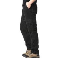 Pantalones casuales de algodón para hombre con bolsillos grandes y cintura elástica, pantalones de trabajo para deporte al aire libre. - details 1