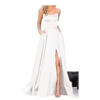 Vestido largo de dama de honor con hombros descubiertos, vestido de noche para damas de honor a la moda - details 0