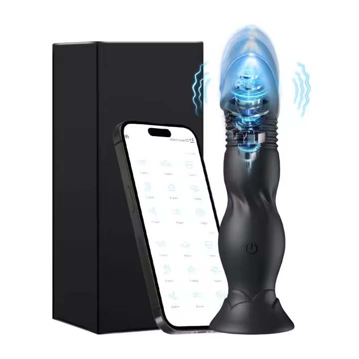 Consolador vibrador telescópico, masajeador vaginal, juguete sexual para pareja, vibrador anal de empuje, control de aplicación, ventosa, masturbador, estimulador de clítoris del punto G, juguetes sexuales para adultos para hombres y mujeres - 1
