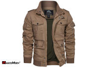 Chaqueta de Trabajo para Hombres MAGCOMSEN con Múltiples Bolsillos Diseño Ligero con Cierre de Cremallera Cuello Redondo Material de Algodón Adecuada para Otoño/Invierno - details 8