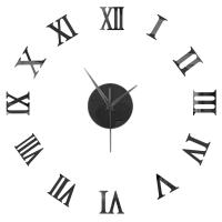 Reloj de pared con espejo acrílico de Número Romano grande 2D/3D, pegatina de moda DIY, relojes de cuarzo, decoración del hogar, pegatinas para el salón - details 6