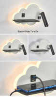 TOMAXIN lámpara de pared LED Cloud, foco de lectura de cabecera, Simple, dormitorio, estudio, Hotel, lámpara de pared con estante giratorio - details 8