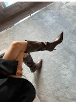 Nuevas botas de tacón fino para hombre pequeño pero botas de moda hasta la rodilla botas de mujer - details 13