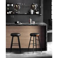 Juego de 2 Taburetes de Bar Taburetes de Cocina, Taburetes de Desayuno, Cuero Sintético con Costuras 76,2 cm de Alto, Silla Comedor, Fácil Montaje, Negro - details 21