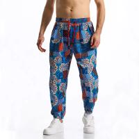 Pantalón en lino imprimé Tribal Boho para hombres, en algodón, décontracté, con cordón de serrage, para deportes al aire libre, curso à pied, sorpresa, été - details 17