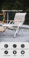 Sillón plegable de aleación de aluminio para exteriores, respaldo alto, ordenador portátil, pesca, ocio, camping - details 0