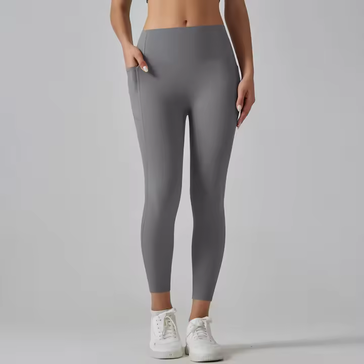 Leggings de gimnasio para mujer con bolsillos Pantalones de yoga Cintura alta Control de barriga Entrenamiento para correr - 1