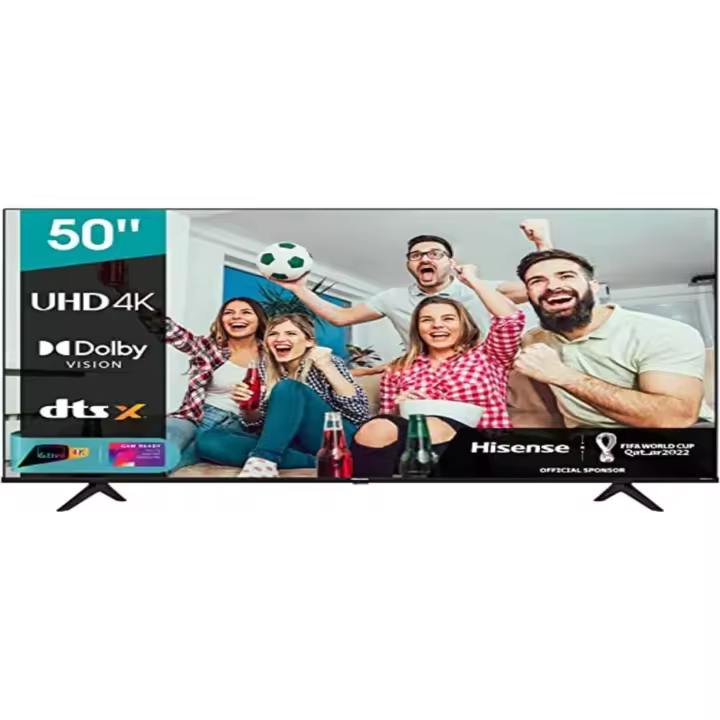 Hisense 50" UHD 4K 2022 50A6FG, Smart TV VIDAA 5.0, HDR Dolby Vision, Controles de voz Alexa/Asistente de Google, Sintonizador DVB-T2/S2 HEVC 10, lativù 4K - 1