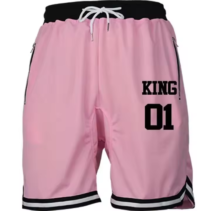 Pantalones cortos de baloncesto sueltos para hombre de malla de secado rápido transpirables americanos y de verano - 1