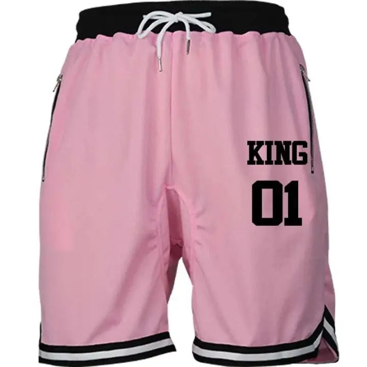 Pantalones cortos de baloncesto sueltos para hombre de malla de secado rápido transpirables americanos y de verano - 1