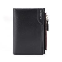 Cartera informal para hombre, billetera pequeña de cuero pu, plegable, con cremallera, de lujo, para negocios - details 3