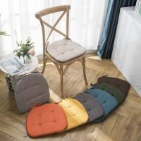 Cojín de algodón suave para el aula, almohadilla relajante para silla, Color sólido, ramio, para el hogar - details 0
