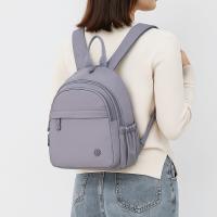 Mochila portátil de nailon para mujer, mochila informal ligera, impermeable, con múltiples bolsillos, con asa, Color sólido - details 11