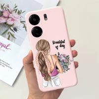 Funda trasera para Xiaomi Poco C65, cubierta suave de silicona líquida mate con estampado de dibujos animados de flores, protección a prueba de golpes - details 14