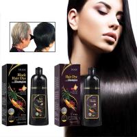 Champú para teñir el cabello, cubierta blanca y gris, reparación de tinte rápido Natural, limpieza seca y dañada, raíces nutritivas, restauración de cabello negro - details 5