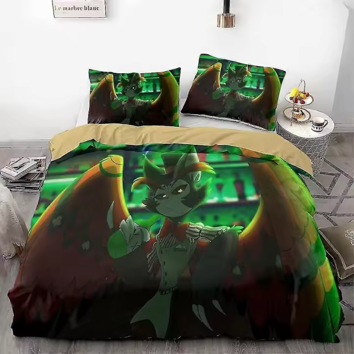 b1987 Juego de sábanas de anime de tres piezas Juego de cama de 3 piezas 1 funda de edredón y 2 fundas de almohada Sábanas gb1987 - 1