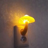 Luces LED de noche con forma de seta para dormitorio, Sensor automático, lámparas de mesita de noche para escaleras de baño, Sensor de control de luz, luces decorativas - details 2